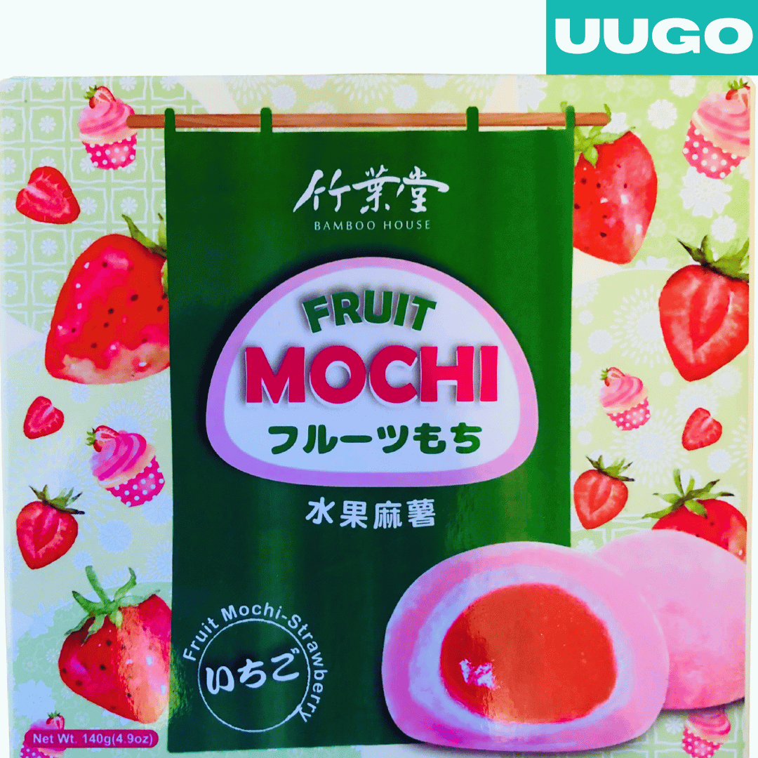 Bamboo House Fruit Mochi – Strawberry (140g) - UUGO