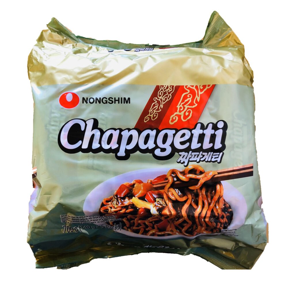 a bag of Nongshim Chapagetti Noodles 5 packs
