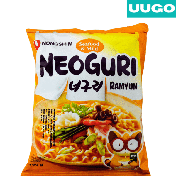a bag of neoguri spicy and mild ramen