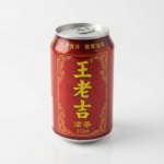 Wong Lo Kat Traditional Chinese Herbal Tea can featuring vibrant red and gold design with Chinese characters, 310ml size, photographed on white background with professional studio lighting